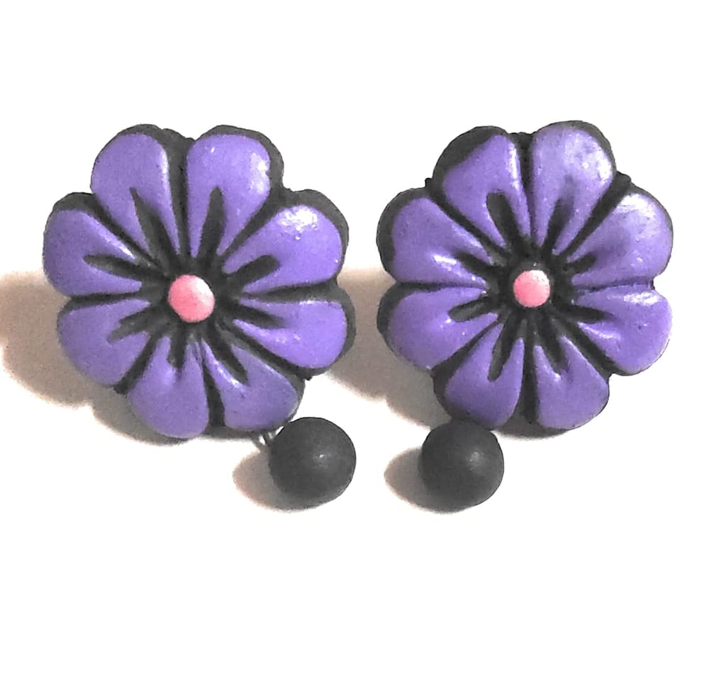 Le bijouxistic with Agate Traditional Earrings for Women, Blue view 2
