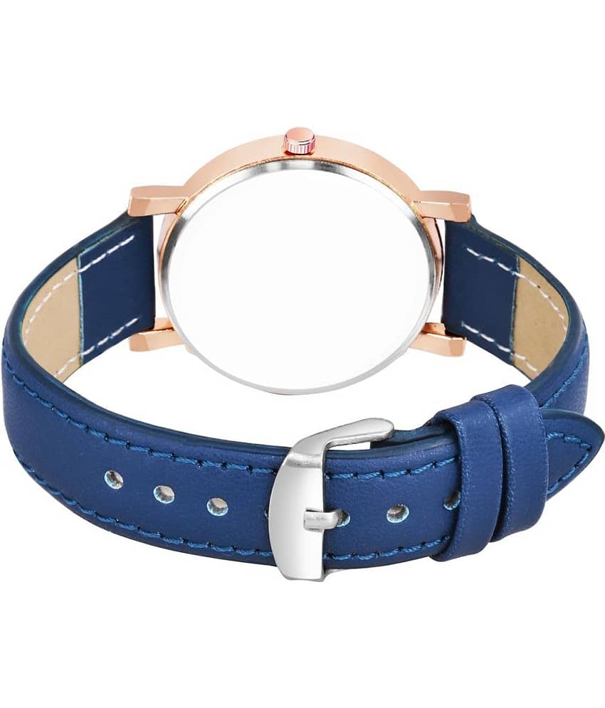 KIARVI GALLERY Blue Leather Analog Womens Watch view 2