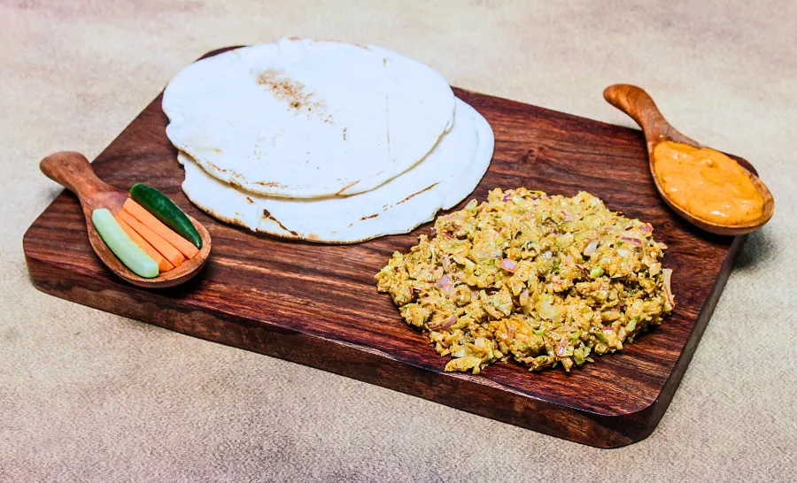 Mexican Chicken Shawarma On Plate