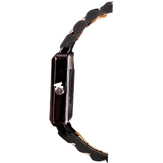 Women Black With Chine Belt Casual Analog Watches For Girls And Ladies view 2