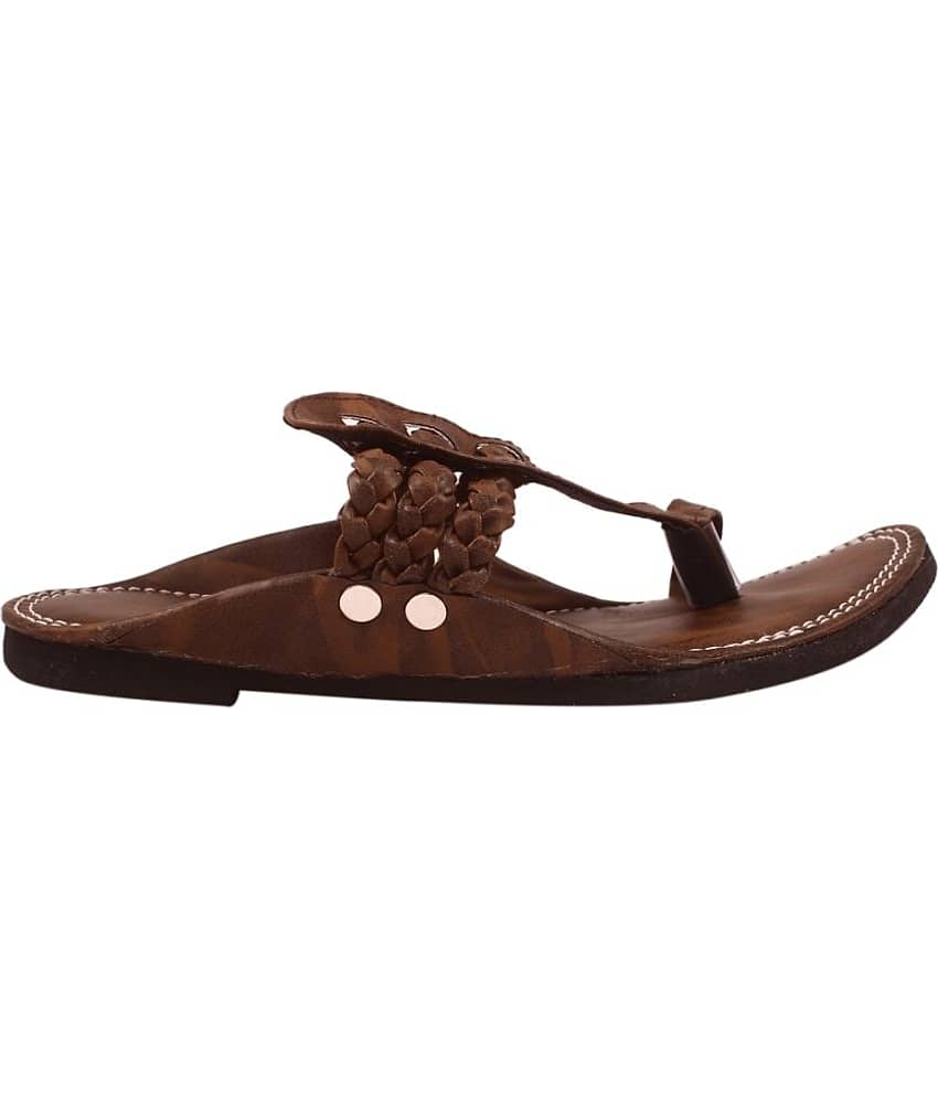 rajeraj Brown Men's Kolhapuris view 2