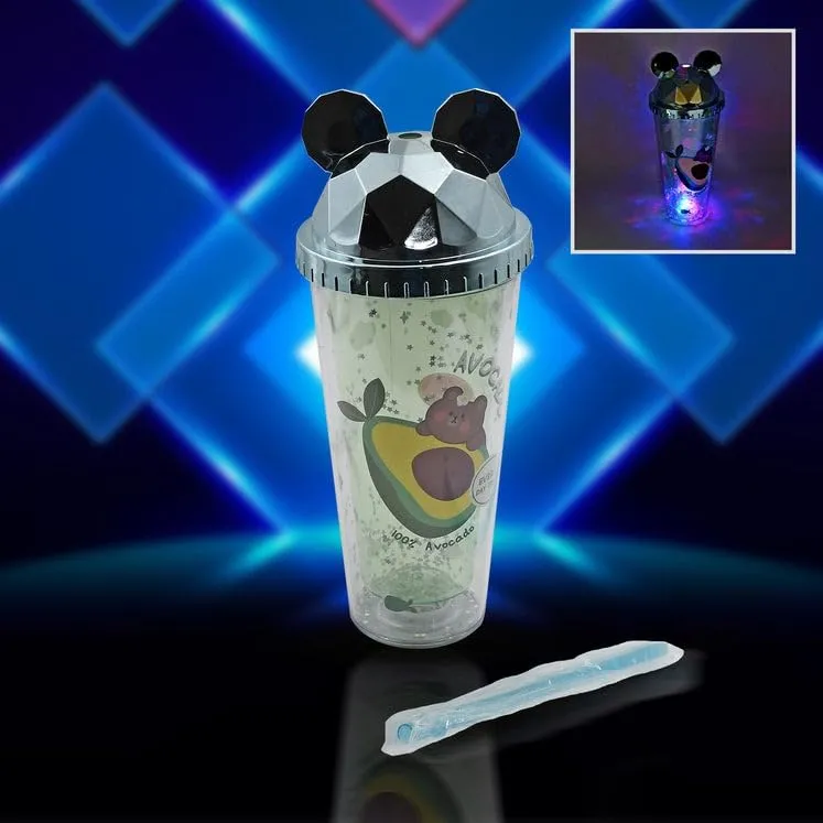 Unicorn LED Light Kids' Water Sipper: Space-Themed BPA-Free, Leak-Proof Sipper for Boys - Ideal for School, Outdoor Use, and Boys' Birthday Return Gifts (1 Piece) view 2