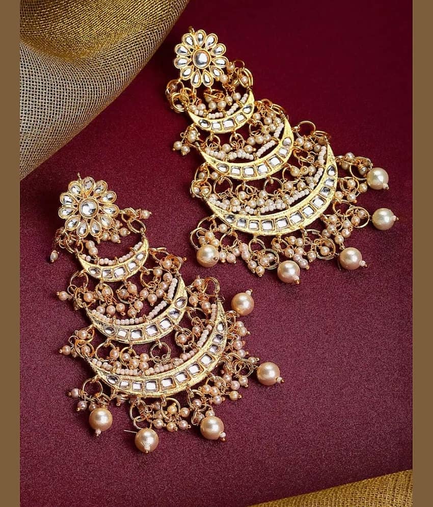 Padmavati Bangles Gold Chandbalis Earrings ( Pack of 1 ) view 2