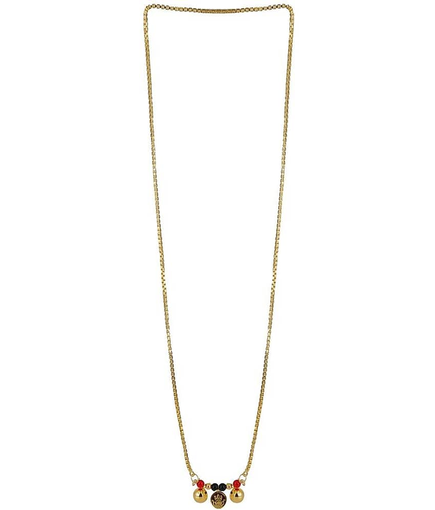 SHANKH-KRIVA - Golden Mangalsutra ( Pack of 1 )