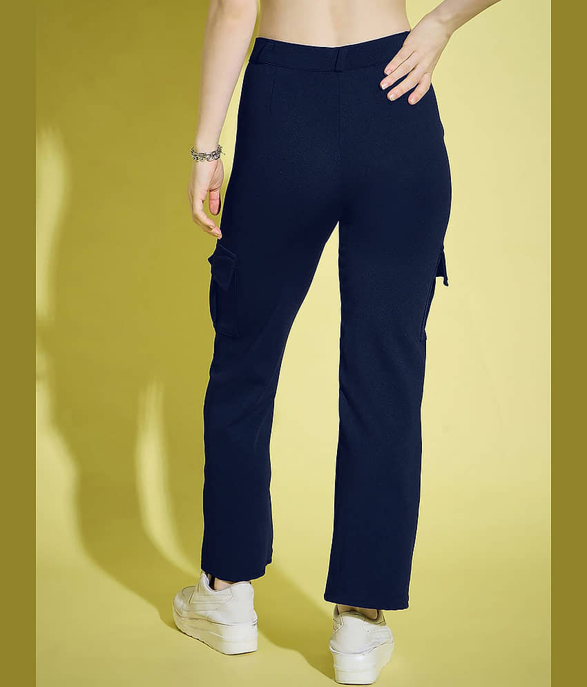 Dream Beauty Fashion Pack of 1 Polyester Straight Women's Cargo Pants ( Black ) view 2