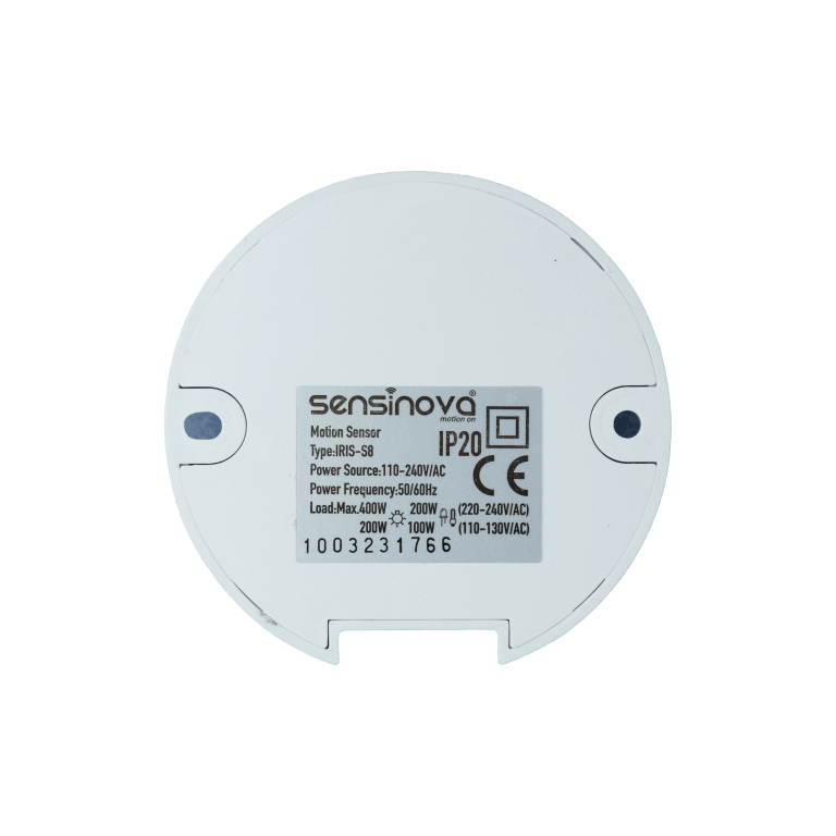 Motion sensor IRIS-S8 Motion Sensor - White, 110-240V AC, Max 400W Load view 2