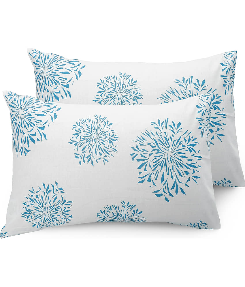 HIDECOR Microfibre Polka Dots Fitted Fitted bedsheet with 2 Pillow Covers ( King Size ) - Light Blue view 2
