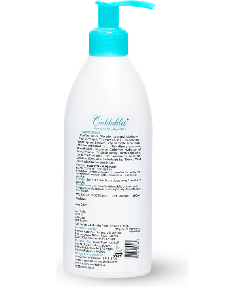 Cuddables - Baby Lotion 200 ( Pack of 1 ) view 2