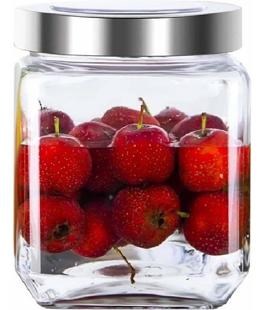 CROCO JAR - Silver Glass Food Container ( Pack of 6 ) view 2
