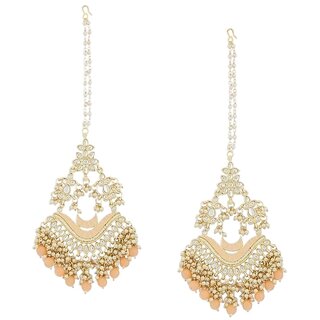 Vivastri Pearl Drops Gold Plated Alloy Drop Earrings Guttapusalu for Women & Girls - VIVA2808ERG view 2