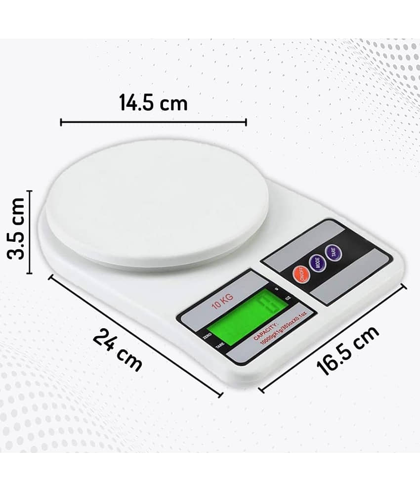 GMPex Kitchen Weight Machine Digital Scale with LCD Display (10KG Capacity) Measuring Scale ( Pack of 1 ) view 2