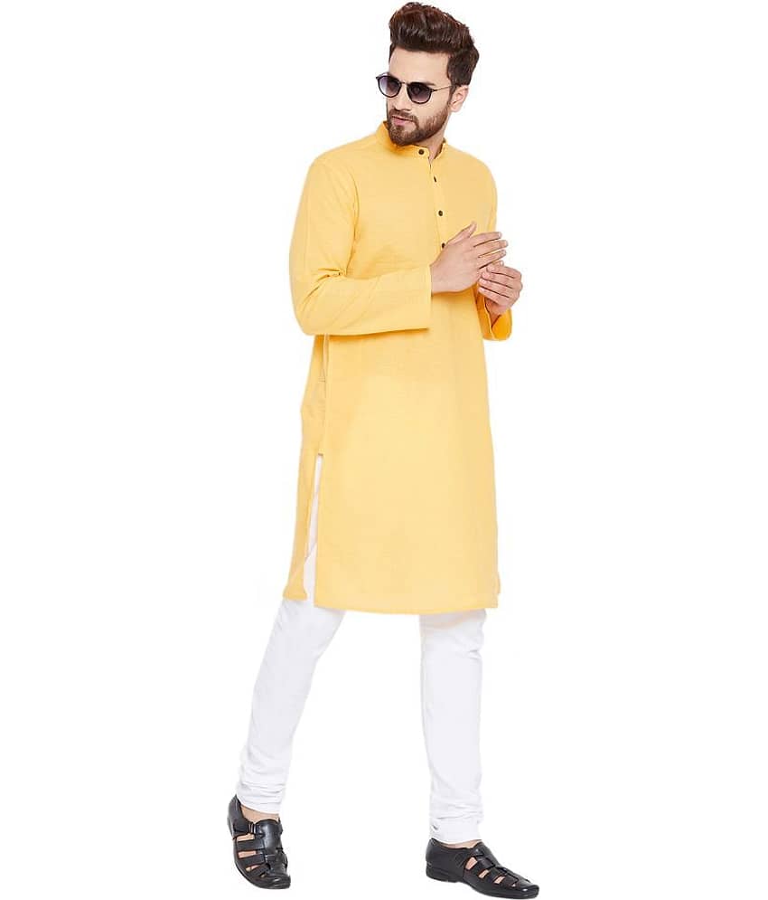 SKAVIJ Red Cotton Kurta Pyjama Set view 2