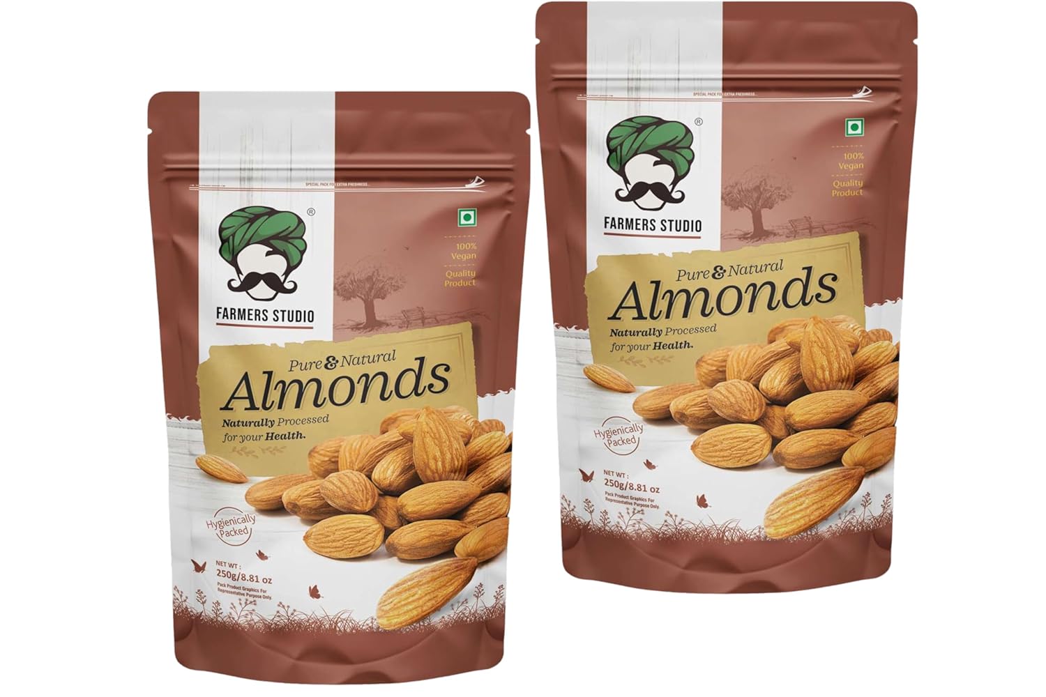 Farmers Studio - Premium Almonds 500 grams