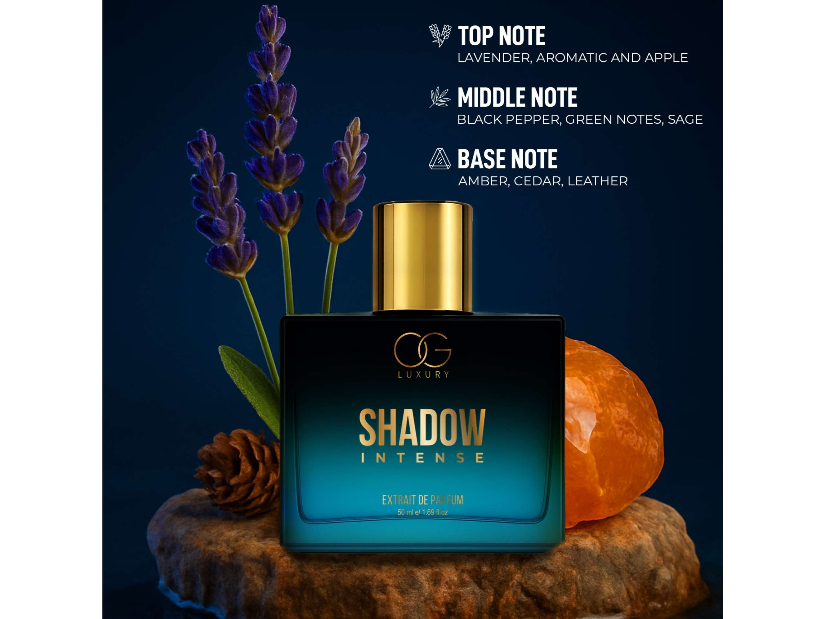OG Luxury India's Strongest Shadow Intense Extrait De Parfum for men, Premium & Long-Lasting Scent, For Special Occasions & Gifting, 50 ml view 2