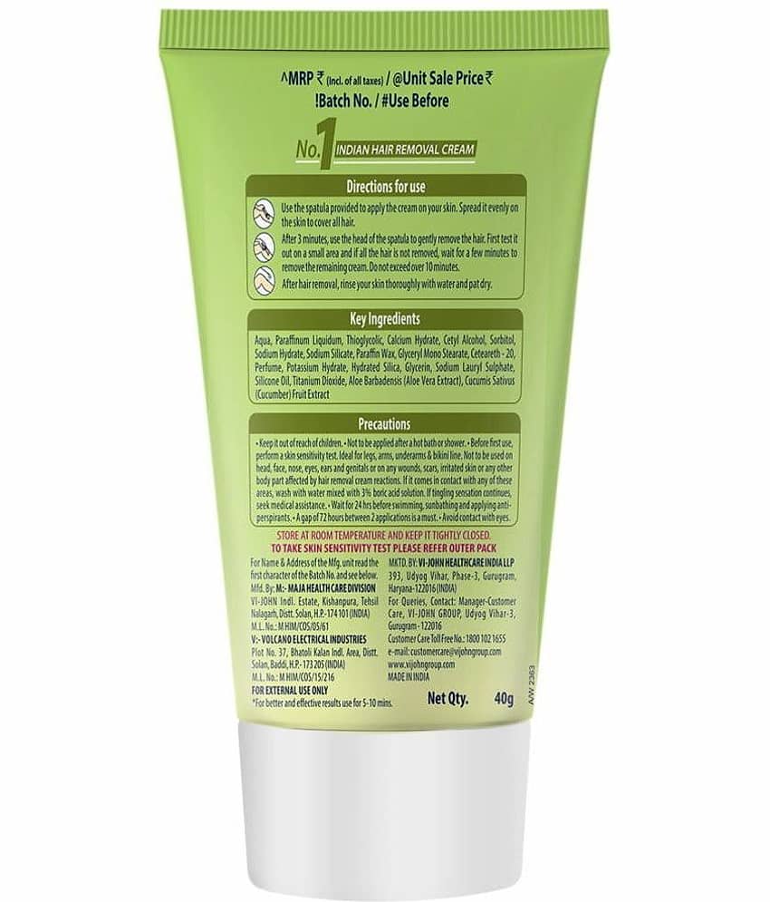Vi-John Natural Hair Removal Hair Removal Creams for Women 40 ( Pack of 3 ) view 2