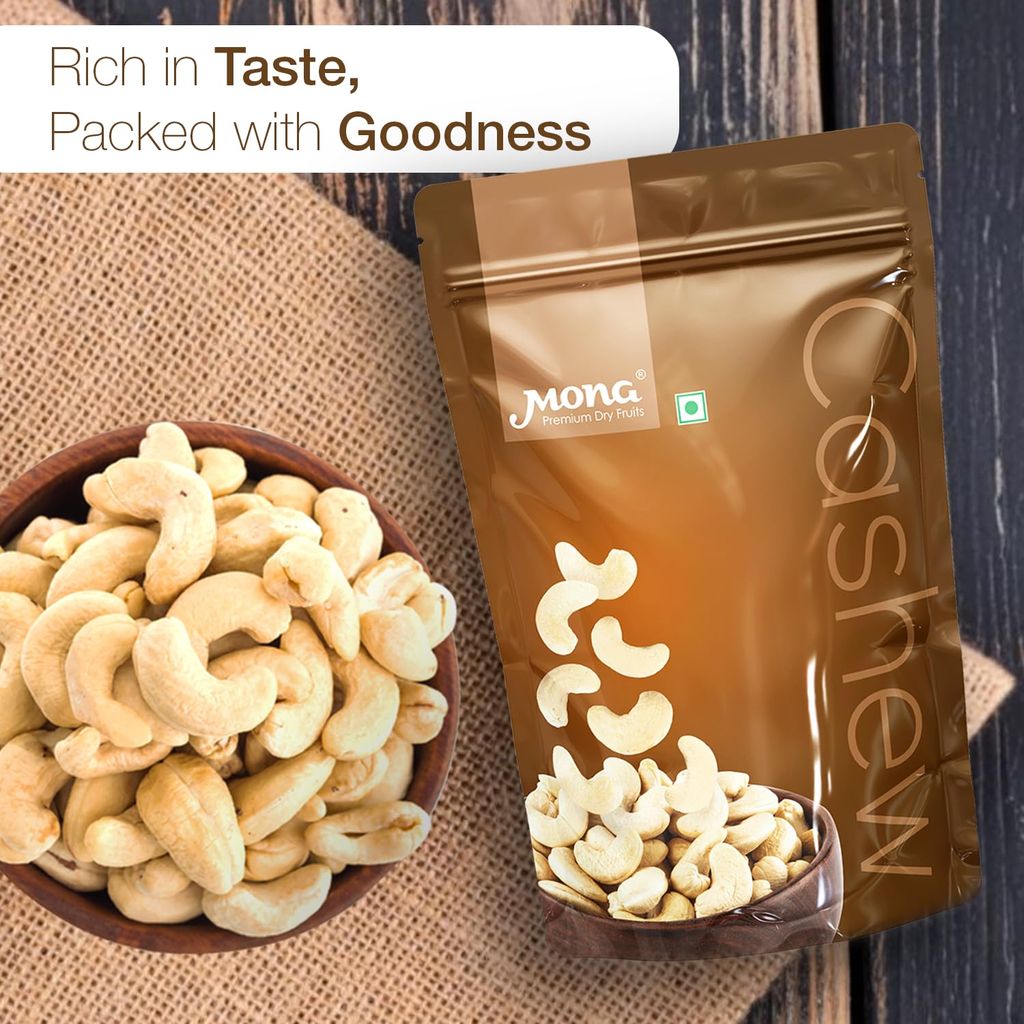 Mona Premium Cashew Nuts - Wholesome & Healthy Dry Fruit Snack view 2