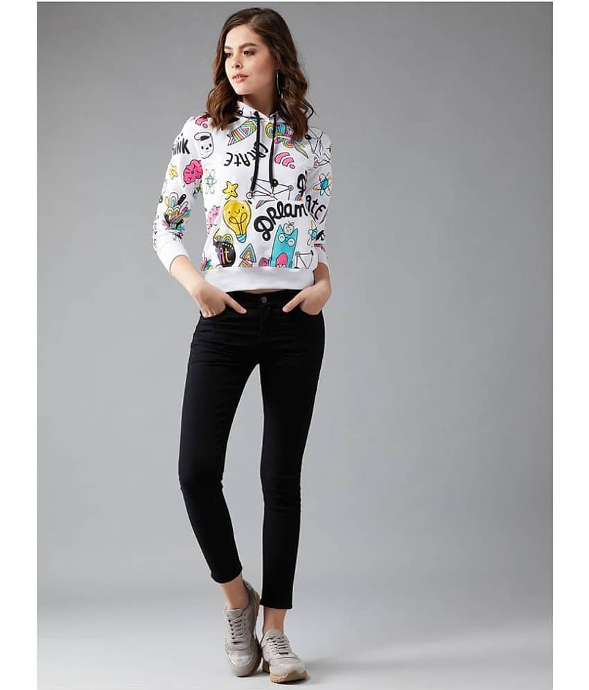 The Dry State Cotton White Hooded Sweatshirt view 2
