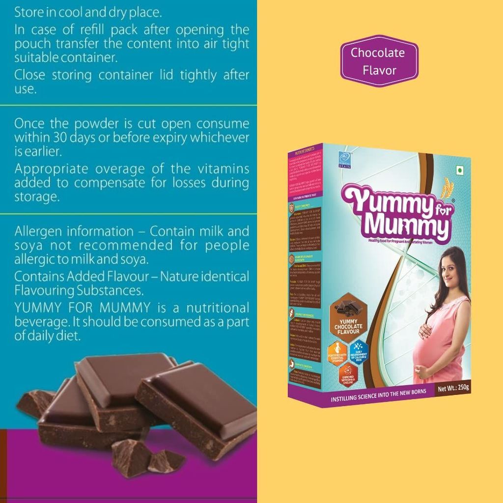 Yummy For Mummy | Pregnant and Lactating Women Protein I No Gluten & Sugar, No Synthetic Colours & No Artificial Sweeteners I Satavary Extract | view 2