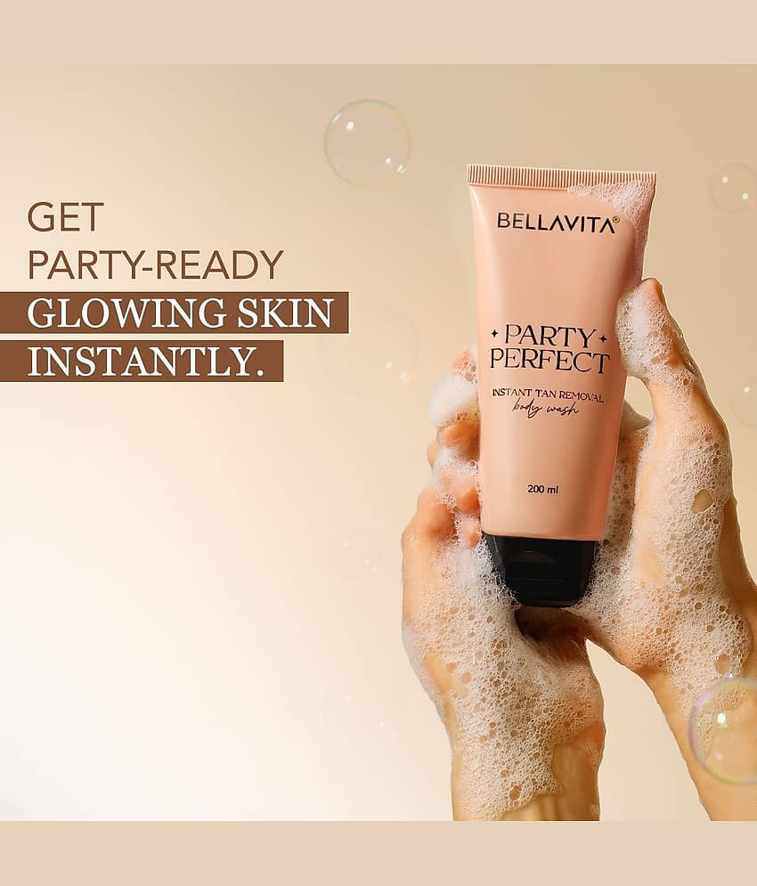 BELLAVITA Party Perfect 2-in-1 Body Wash| Instant Tan Removal | Instant Brightening | Even Skin Tone | For Men & Women | 200ml view 2