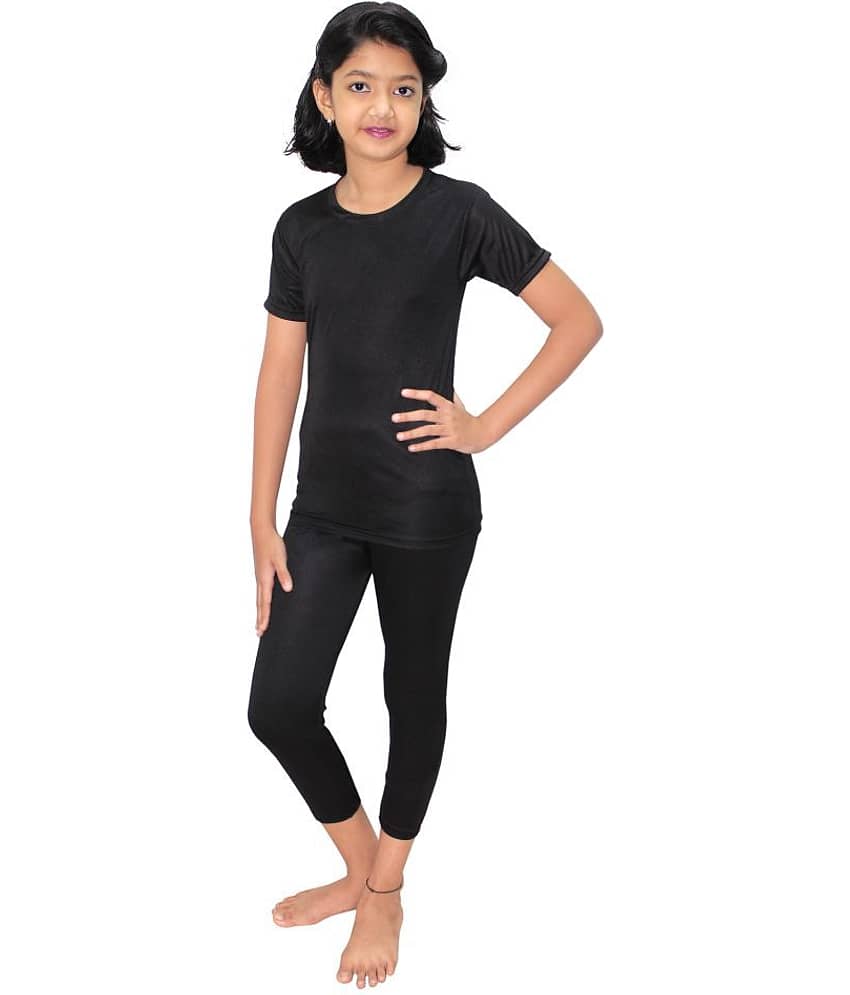 Goodluck Girls Short Sleeve Swim T-Shirt With Swim Pant view 2