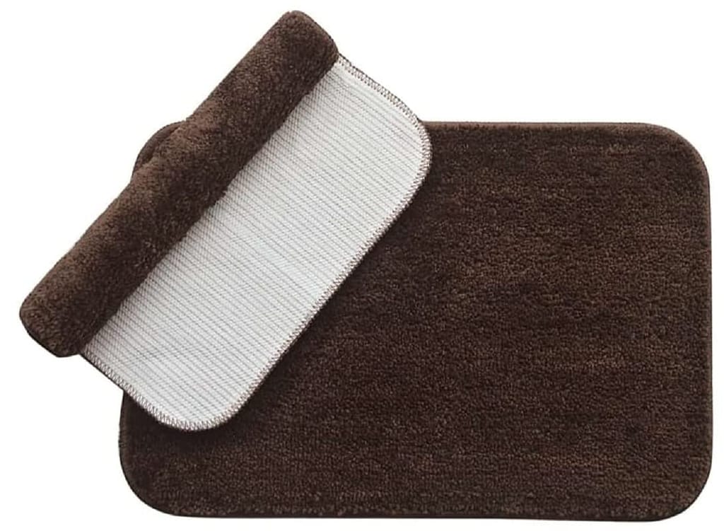 HK TechLoom Premium Microfiber Anti Skid Door Mat Set of 2-40" x 60" (dark brown)