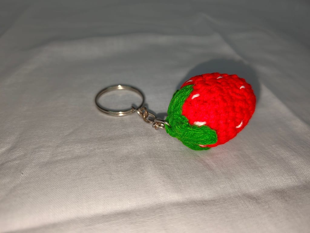 Cute Strawberry Keychain view 2