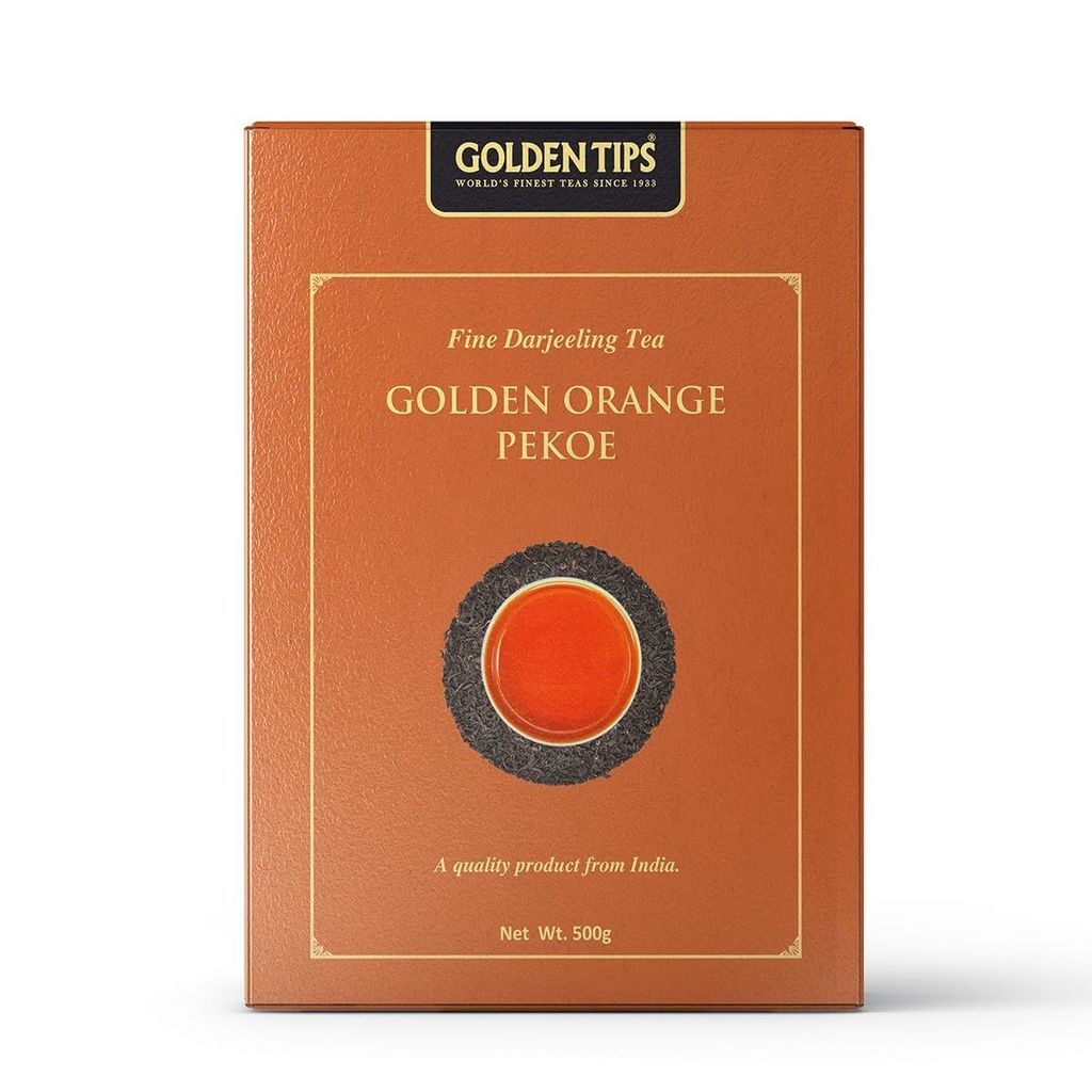 Golden Tips Darjeeling Orange Pekoe Loose-Leaf Black Tea, Premium Himalayan Single-Origin Tea, Handpicked & Expertly Processed for Rich Aroma & Flavor,Fresh &, (500 gram- 250 Cups)