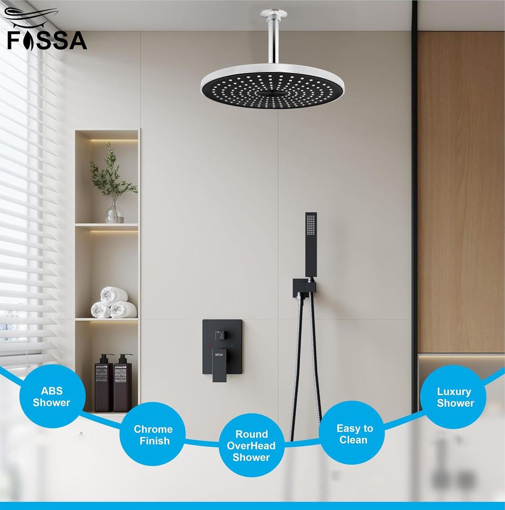 Fossa Gloria Round ABS overhead shower Without Arm view 2