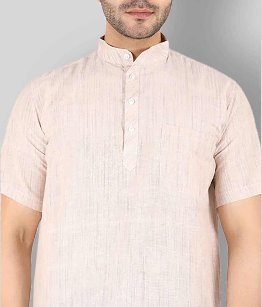 Latest Chikan Pink Cotton Kurta Single view 2