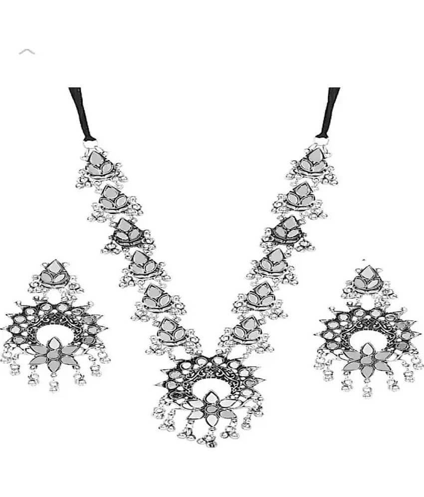 Samridhi DC Silver Alloy Necklace Set ( Pack of 1 ) view 2
