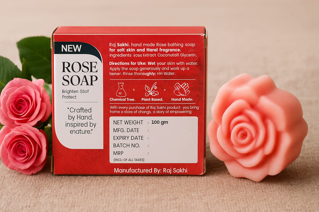 Natural Rose Floral Soap view 2