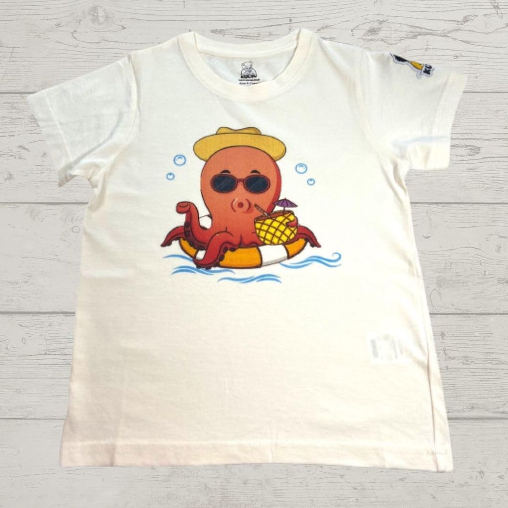 KUCHU On Octopus (10–11 Years) | Graphic T-Shirt | Regular Fit | Breathable Fabric | Summer Wear view 2