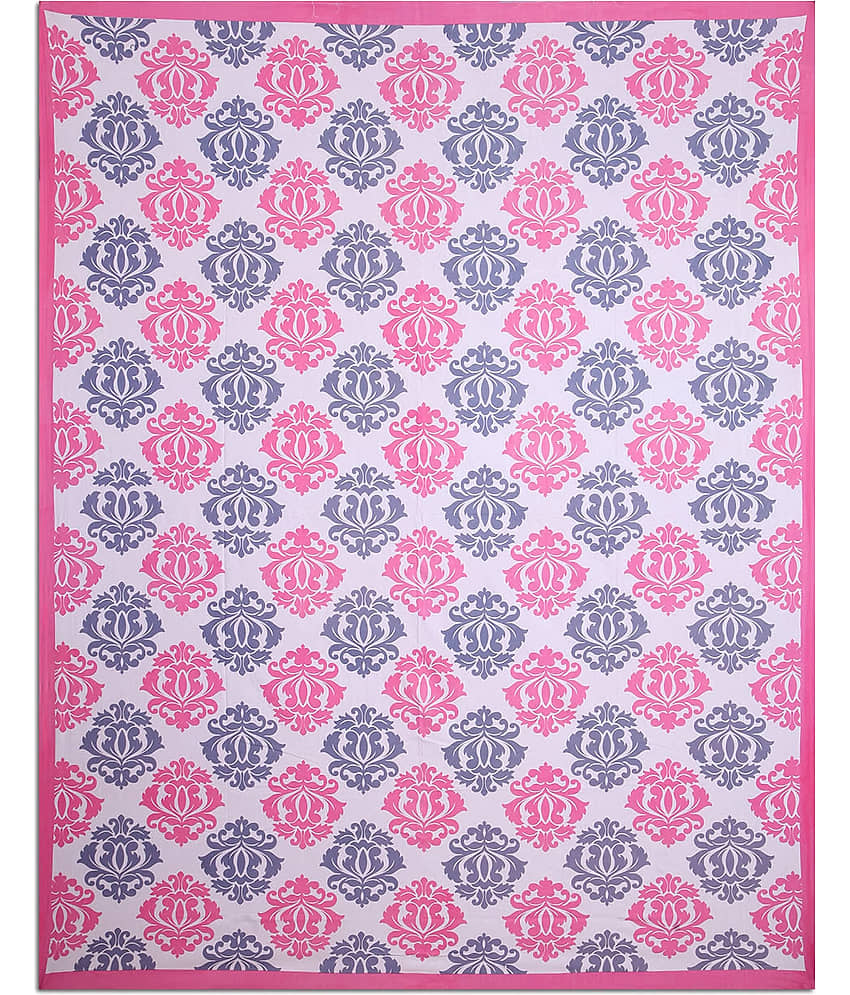 Uniqchoice Cotton Double Bedsheet ( Pink ) view 2