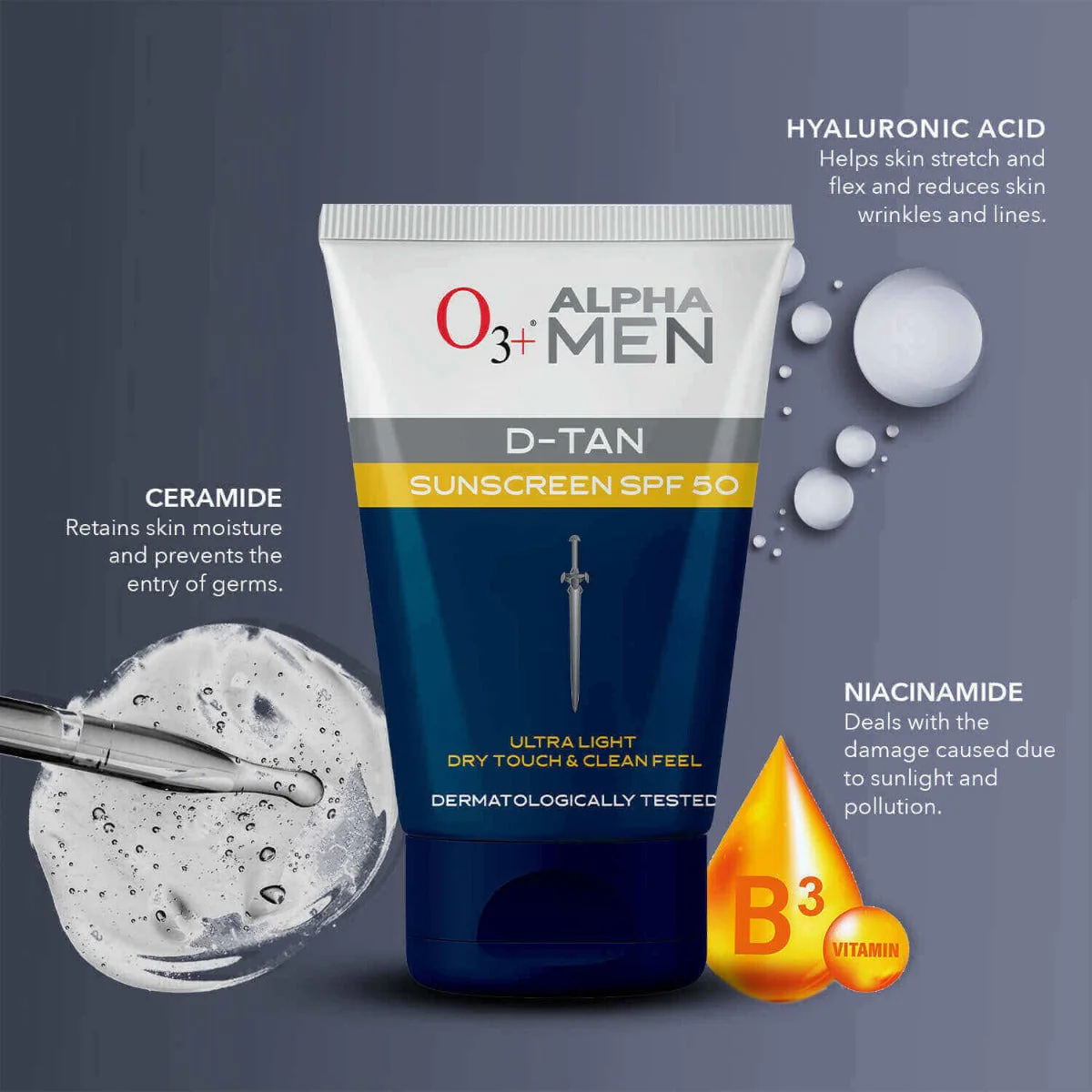 O3+ Alpha Men D-Tan Sunscreen view 2