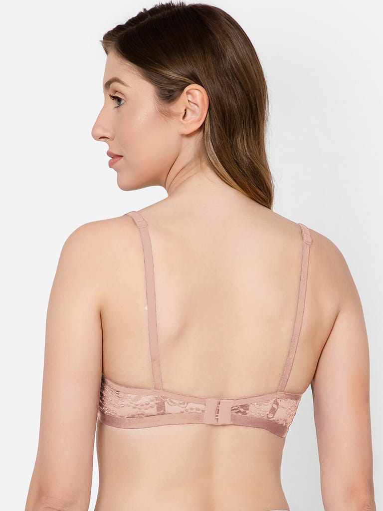 Non-Wired Spacer Cup T-shirt Bra in Skin Colour - Cotton Rich view 2