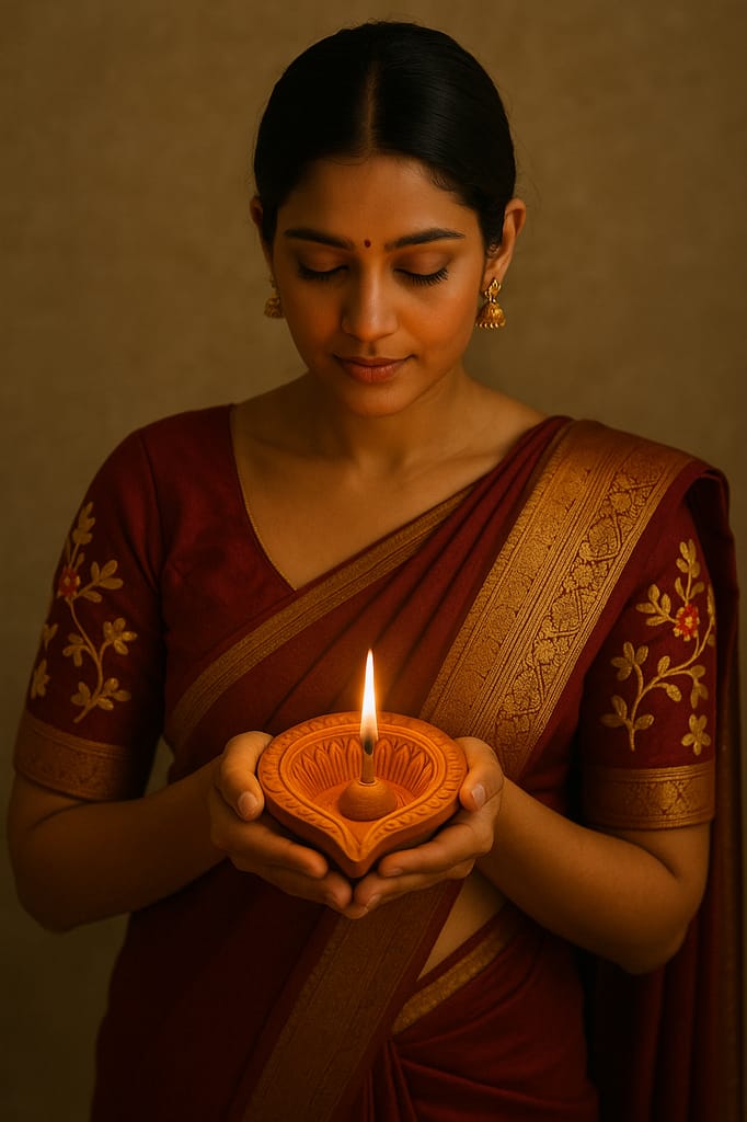 Handmade Clay Diya Lamp Set (Pack of 12) view 2