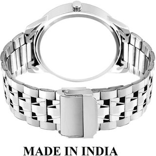 HRV Men's Round Dial Silver Strap Analog Watch view 2
