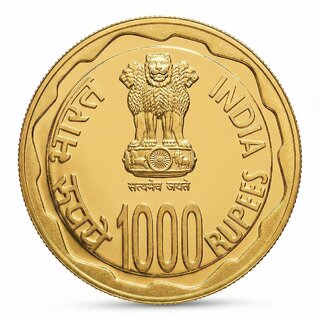50 Grams 1000 Rupees 1869-1948 Mahatma Gandhi Gold-plated Fantasy Coin Series view 2