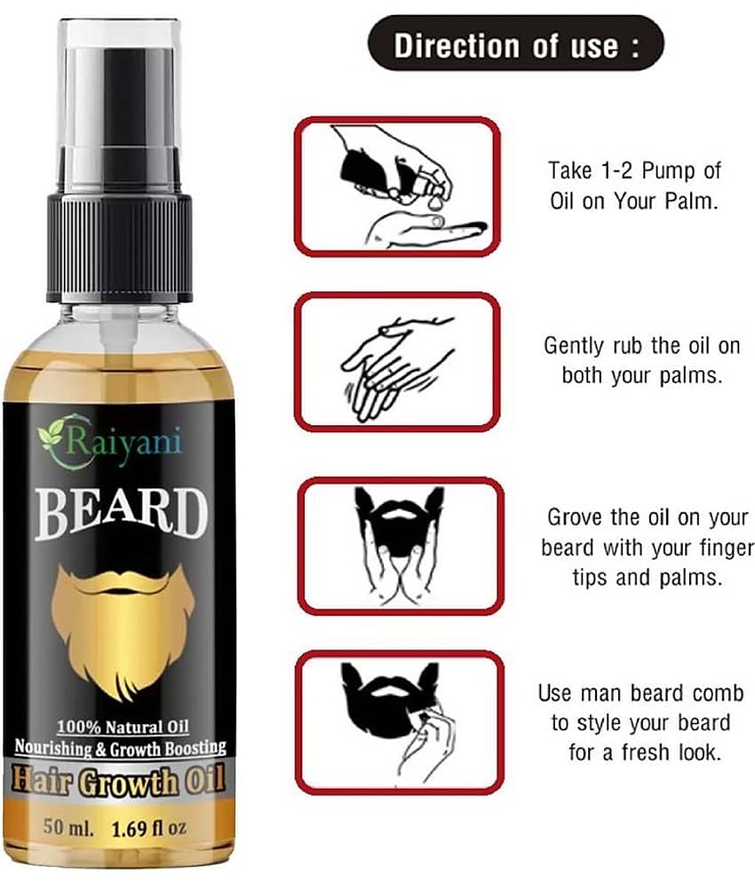 Raiyani Jojoba Oil Promotes Beard Growth Beard Oil 50 ml view 2