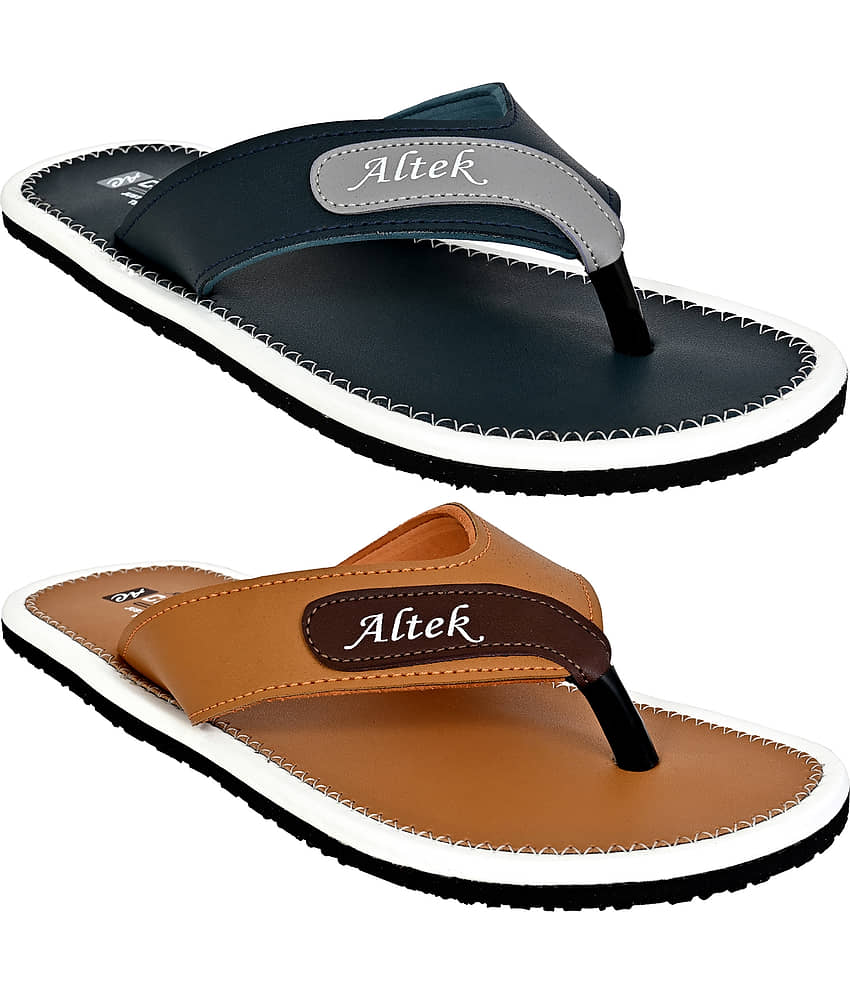 Altek Navy Men's Thong Flip Flop view 2