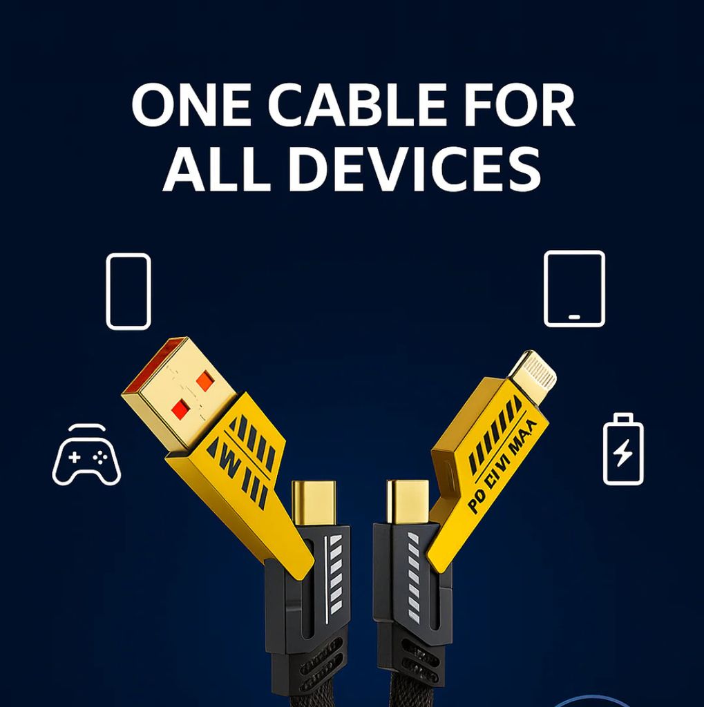 4 in 1 Fast Charging Cable With Multiport view 2
