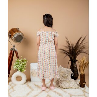 Kids Cave Floral Print Girls Jumpsuit view 2