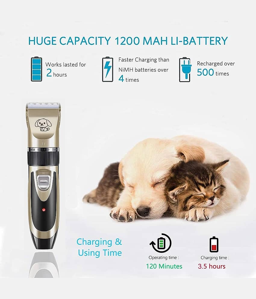 BUYVILLA PET TRIMMER Beige Cordless Multigrooming Kit With 240 minutes Runtime view 2