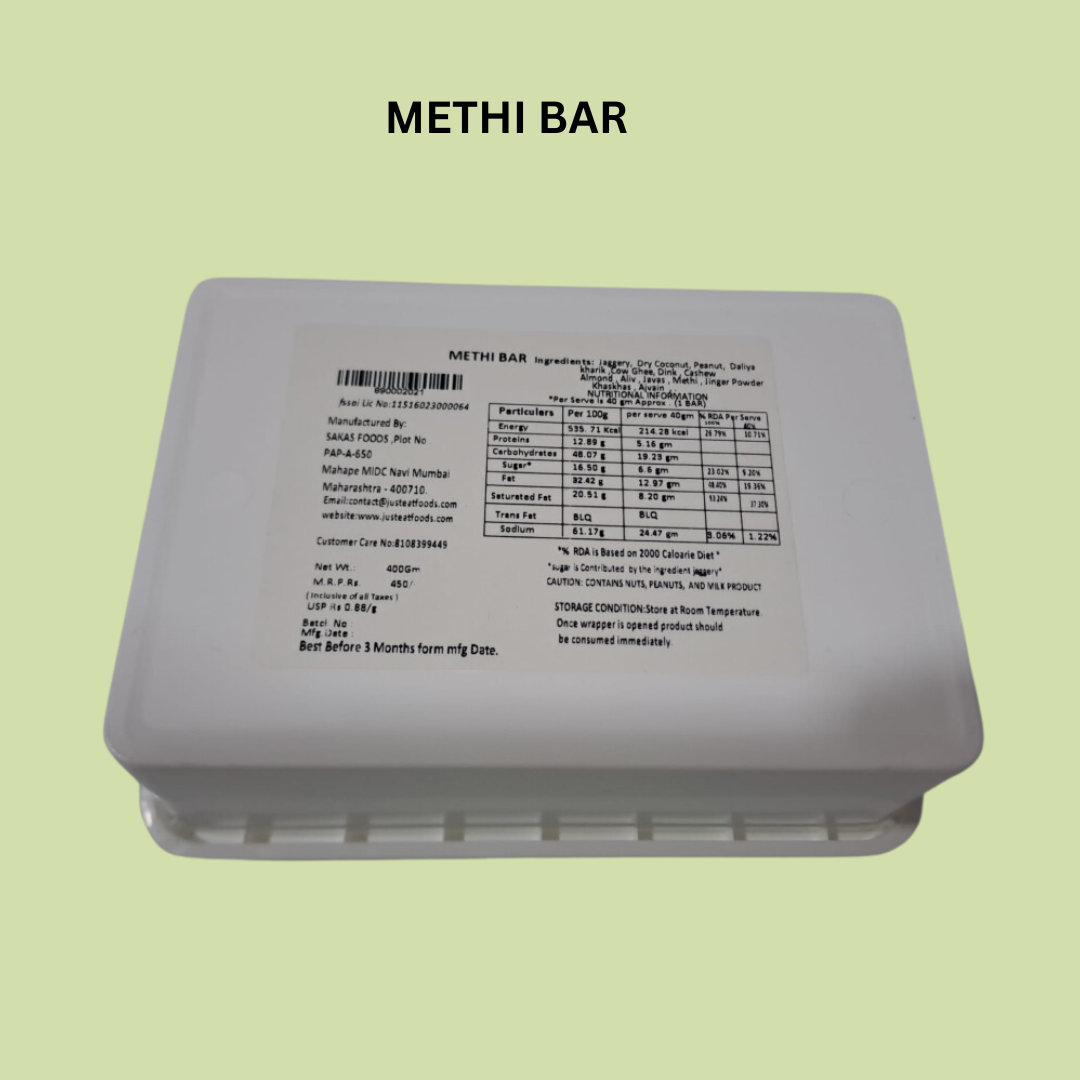 Just Eat Methi Bar, 400 gm view 2
