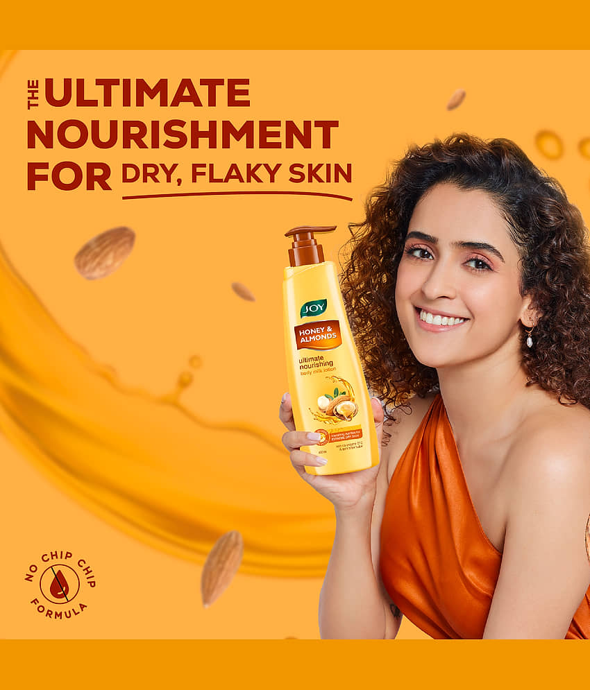 Joy Honey & Almonds Ultimate Nourishing Body Milk Lotion With Shea Butter & Vitamin E 400ml (Pack of 1) view 2
