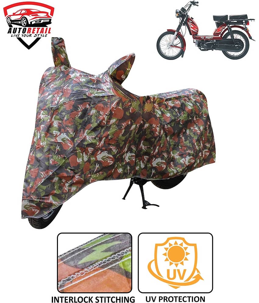 AutoRetail - Jungle Dust Proof Two Wheeler Polyster Cover With (Mirror Pocket) for XL 100 Comfort ( Pack of 1 ) view 2