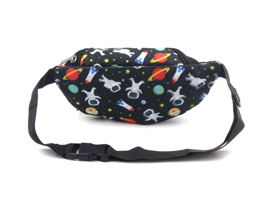 Weshopaholic Toddler Baby Girls Kids Waist Bag Pack Outdoor Sports Pouch Belt Hip Chest Crossbody Travel Purse (Space) view 2