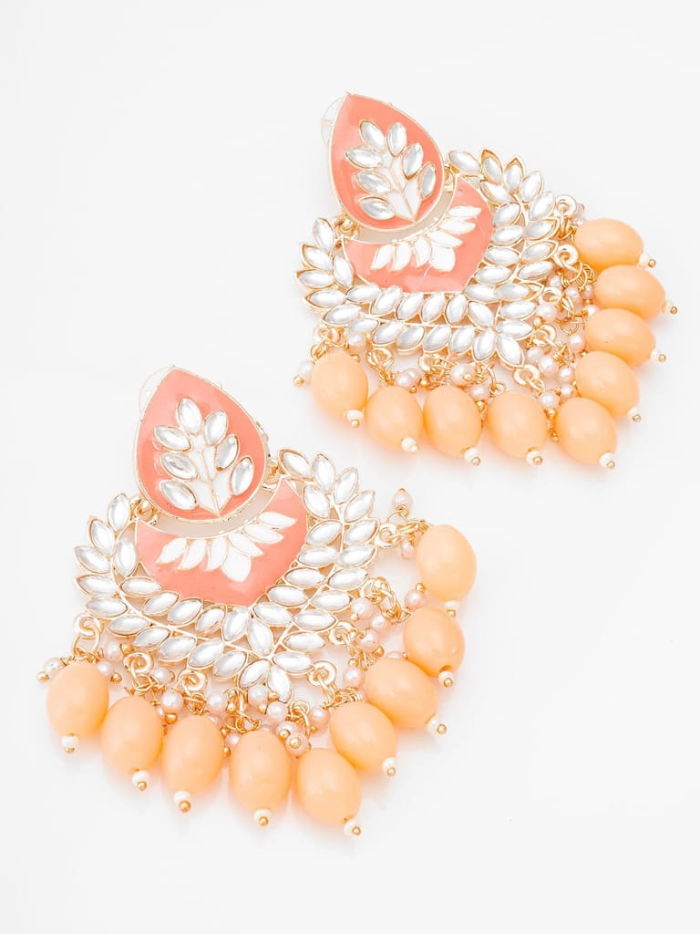 Morison Golden Crystal Earrings Radiance and Elegance Combined view 2