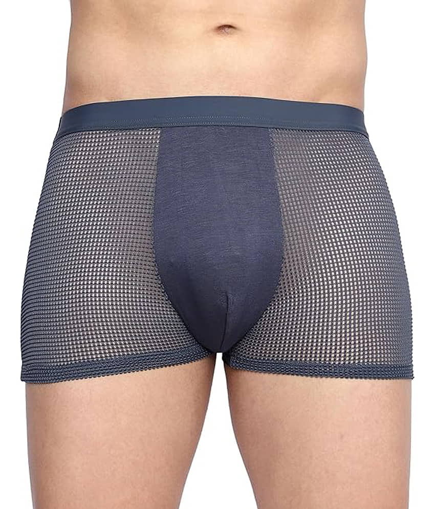 mens dot net briefs Pack of 1 Lycra Trunks For Men's ( Blue )