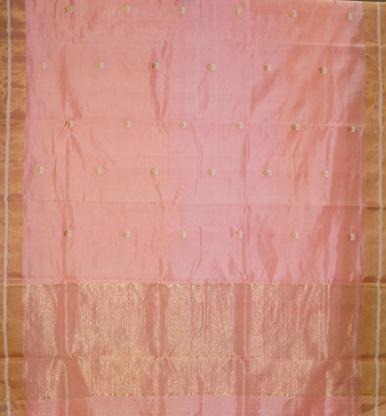 Handloom Chanderi Silk Saree view 2
